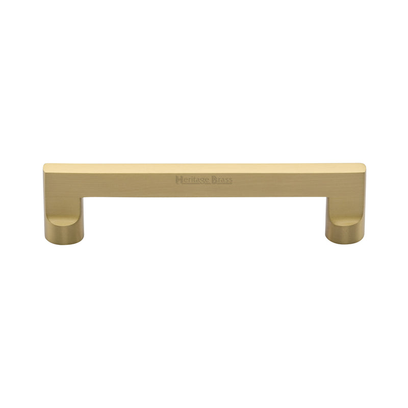 Heritage Brass Cabinet Pull Apollo Design 128mm CTC Satin Brass Finish - C0345 128-SB - Choice Handles