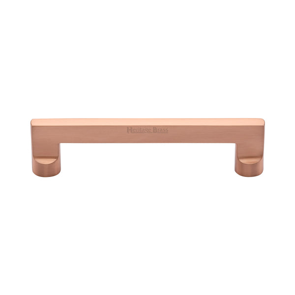 Heritage Brass Cabinet Pull Apollo Design 128mm CTC Satin Rose Gold Finish - C0345 128-SRG - Choice Handles