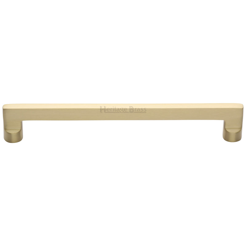 Heritage Brass Cabinet Pull Apollo Design 203mm CTC Satin Brass Finish - C0345 203-SB - Choice Handles