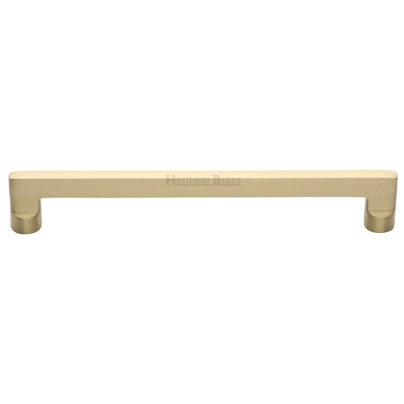Heritage Brass Cabinet Pull Apollo Design 256mm CTC Satin Brass Finish - C0345 256-SB - Choice Handles