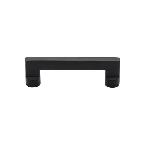 Heritage Brass Cabinet Pull Apollo Design 96mm CTC Matt Black Finish - C0345 96-BKMT - Choice Handles