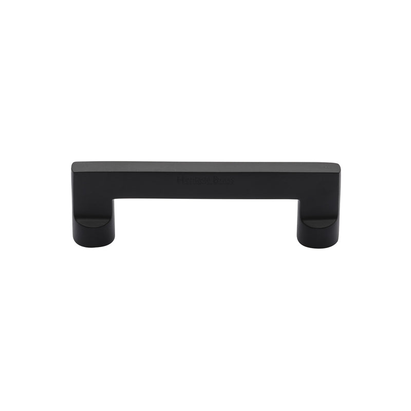 Heritage Brass Cabinet Pull Apollo Design 96mm CTC Matt Black Finish - C0345 96-BKMT - Choice Handles