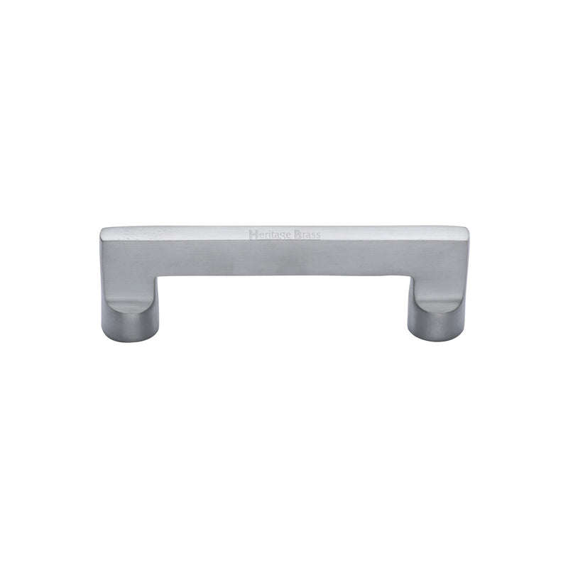 Heritage Brass Cabinet Pull Apollo Design 96mm Satin Chrome finish - C0345 96-SC - Choice Handles