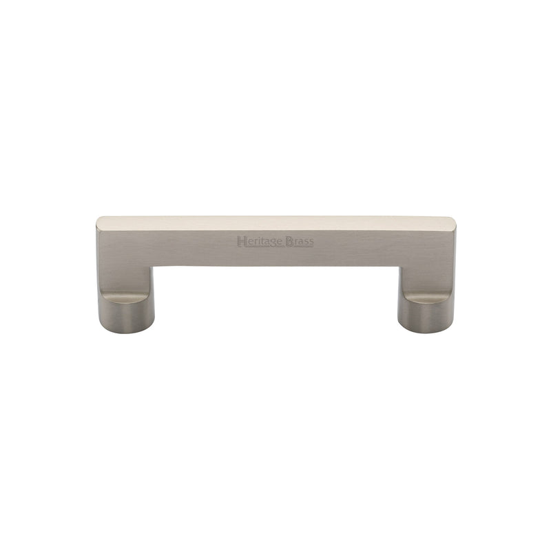 Heritage Brass Cabinet Pull Apollo Design 96mm Satin Nickel finish - C0345 96-SN - Choice Handles