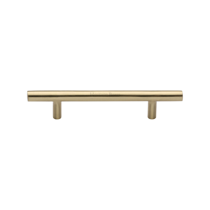 Heritage Brass Cabinet Pull Bar Design 101mm CTC Satin Brass Finish - C0361 101-SB - Choice Handles
