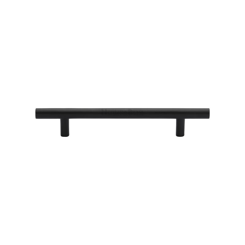 Heritage Brass Cabinet Pull Bar Design 128mm CTC Matt Black Finish - C0361 128-BKMT - Choice Handles