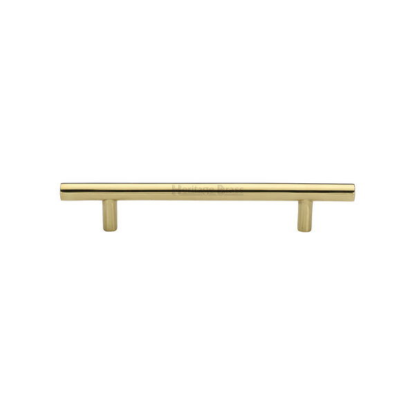 Heritage Brass Cabinet Pull Bar Design 128mm CTC Polished Brass Finish - C0361 128-PB - Choice Handles
