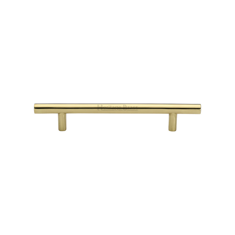 Heritage Brass Cabinet Pull Bar Design 128mm CTC Polished Brass Finish - C0361 128-PB - Choice Handles
