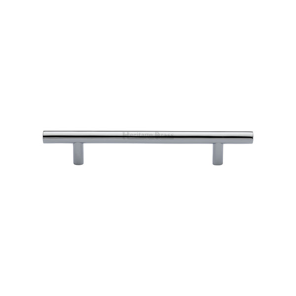 Heritage Brass Cabinet Pull Bar Design 128mm CTC Polished Chrome Finish - C0361 128-PC - Choice Handles