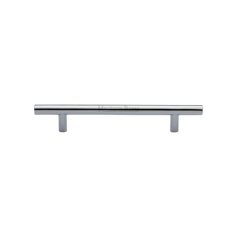 Heritage Brass Cabinet Pull Bar Design 128mm CTC Polished Chrome Finish - C0361 128-PC - Choice Handles