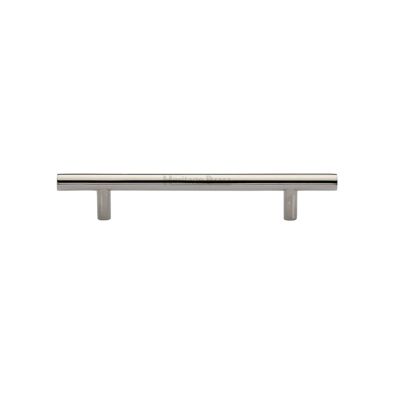 Heritage Brass Cabinet Pull Bar Design 128mm CTC Polished Nickel Finish - C0361 128-PNF - Choice Handles
