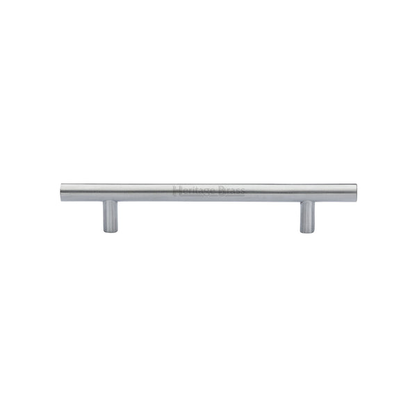 Heritage Brass Cabinet Pull Bar Design 128mm CTC Satin Chrome Finish - C0361 128-SC - Choice Handles