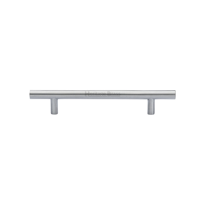 Heritage Brass Cabinet Pull Bar Design 128mm CTC Satin Chrome Finish - C0361 128-SC - Choice Handles