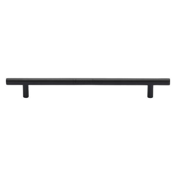 Heritage Brass Cabinet Pull Bar Design 203mm CTC Matt Black Finish - C0361 203-BKMT - Choice Handles