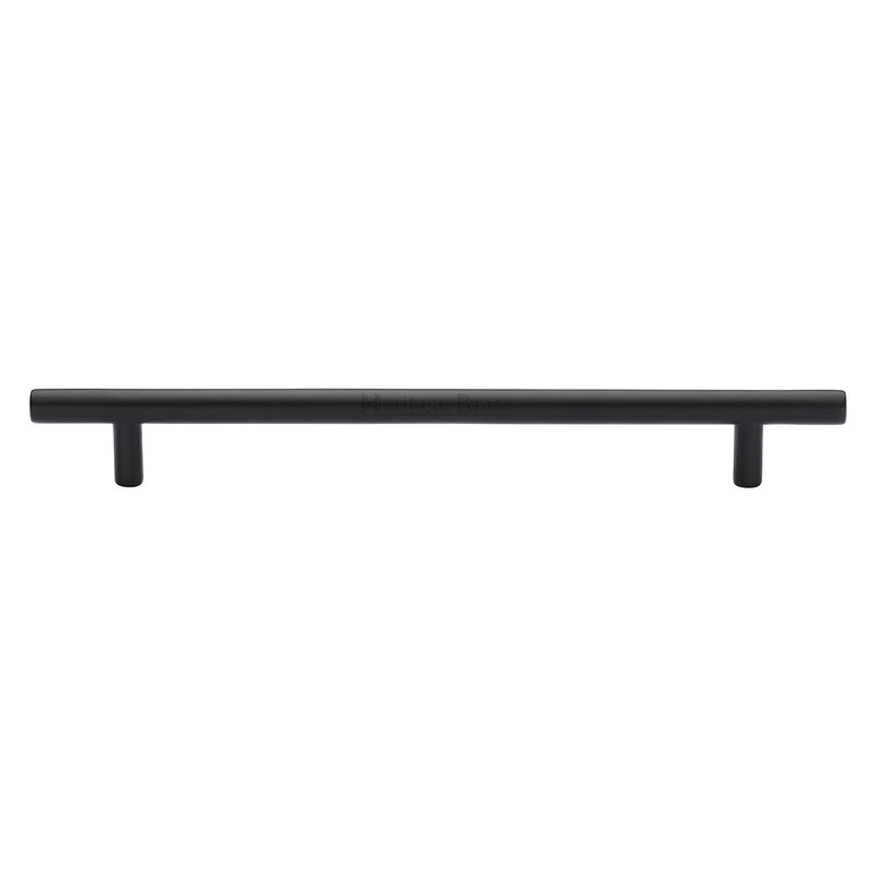 Heritage Brass Cabinet Pull Bar Design 203mm CTC Matt Black Finish - C0361 203-BKMT - Choice Handles