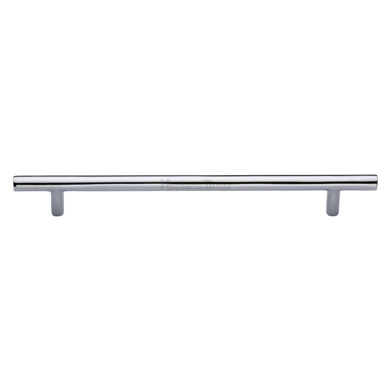 Heritage Brass Cabinet Pull Bar Design 203mm CTC Polished Chrome Finish - C0361 203-PC - Choice Handles