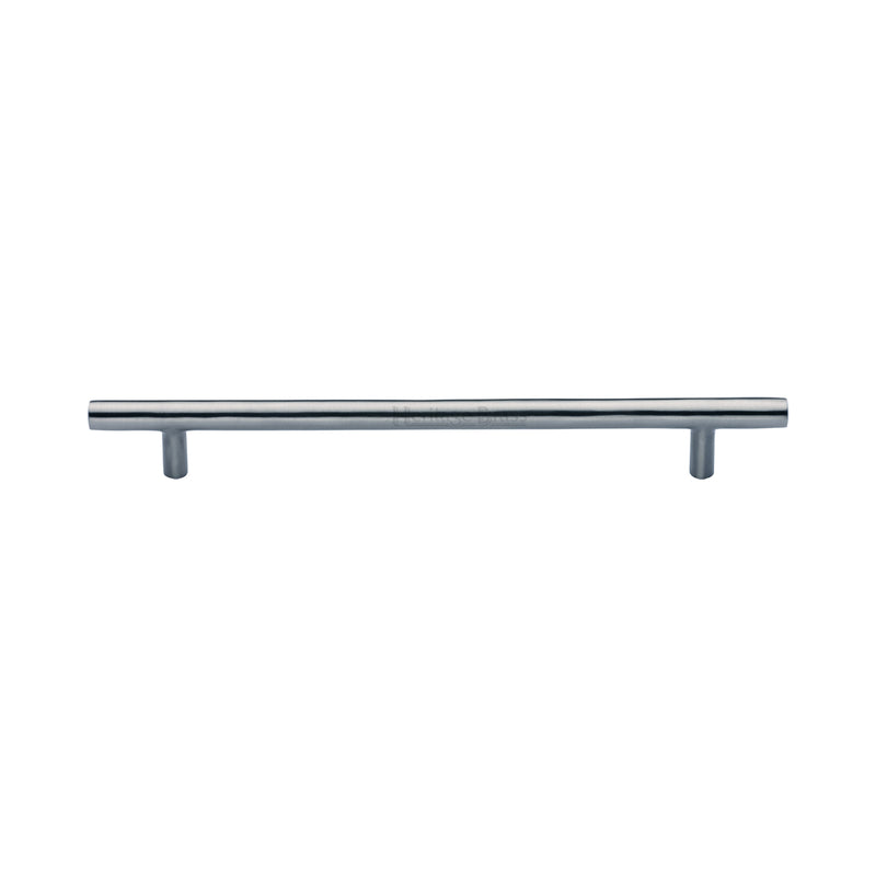 Heritage Brass Cabinet Pull Bar Design 203mm CTC Satin Chrome Finish - C0361 203-SC - Choice Handles