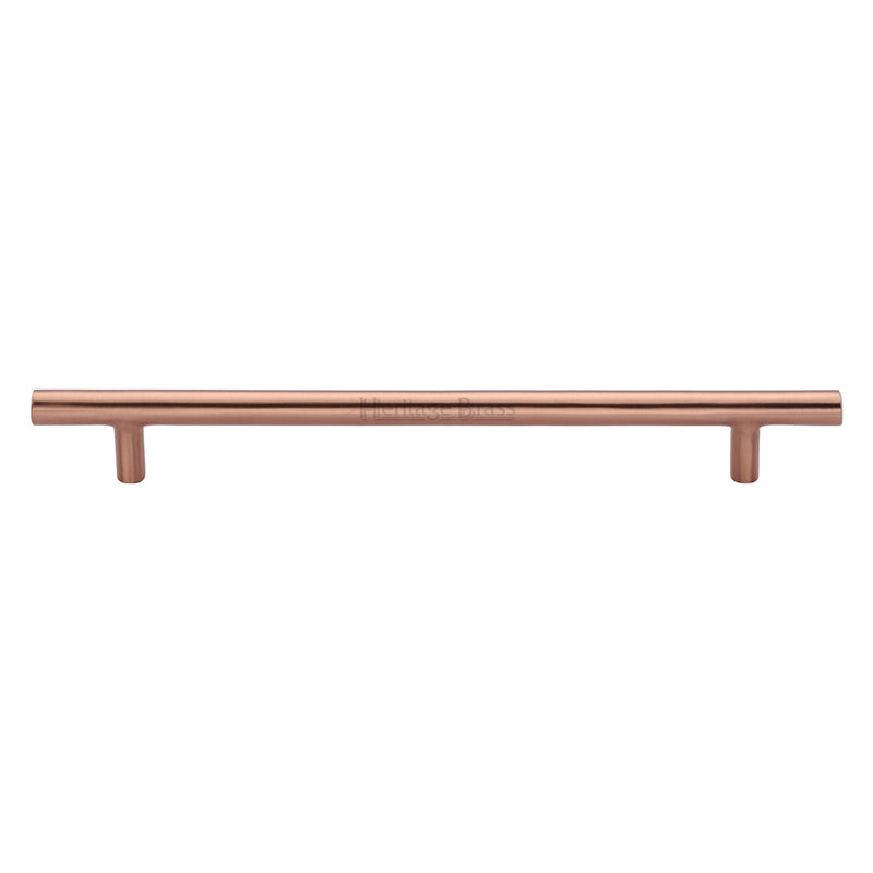 Heritage Brass Cabinet Pull Bar Design 203mm CTC Satin Rose Gold Finish - C0361 203-SRG - Choice Handles