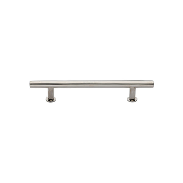 Heritage Brass Cabinet Pull T-Bar Design with 16mm Rose 101mm CTC Polished Nickel Finish - C0362 101-PNF - Choice Handles