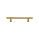 Heritage Brass Cabinet Pull T-Bar Design with 16mm Rose 101mm CTC Satin Brass Finish - C0362 101-SB - Choice Handles