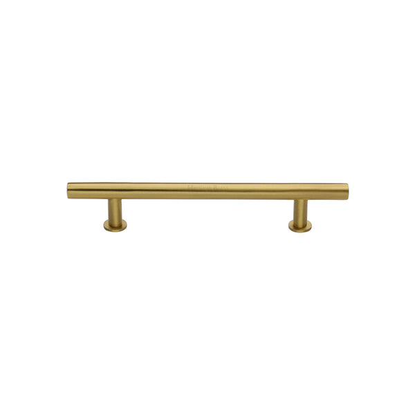 Heritage Brass Cabinet Pull T-Bar Design with 16mm Rose 101mm CTC Satin Brass Finish - C0362 101-SB - Choice Handles