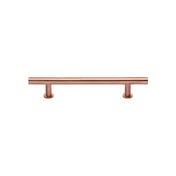 Heritage Brass Cabinet Pull T-Bar Design with 16mm Rose 101mm CTC Satin Rose Gold Finish - C0362 101-SRG - Choice Handles