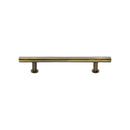 Heritage Brass Cabinet Pull T-Bar Design with 16mm Rose 128mm CTC Antique Brass Finish - C0362 128-AT - Choice Handles