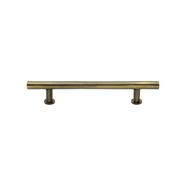 Heritage Brass Cabinet Pull T-Bar Design with 16mm Rose 128mm CTC Antique Brass Finish - C0362 128-AT - Choice Handles
