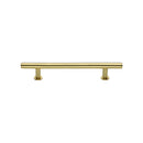 Heritage Brass Cabinet Pull T-Bar Design with 16mm Rose 128mm CTC Polished Brass Finish - C0362 128-PB - Choice Handles