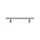 Heritage Brass Cabinet Pull T-Bar Design with 16mm Rose 128mm CTC Polished Nickel Finish - C0362 128-PNF - Choice Handles