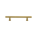 Heritage Brass Cabinet Pull T-Bar Design with 16mm Rose 128mm CTC Satin Brass Finish - C0362 128-SB - Choice Handles