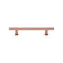 Heritage Brass Cabinet Pull T-Bar Design with 16mm Rose 128mm CTC Satin Rose Gold Finish - C0362 128-SRG - Choice Handles