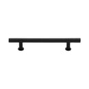 Heritage Brass Cabinet Pull T-Bar Design with 16mm Rose 160mm CTC Matt Black Finish - C0362 160-BKMT - Choice Handles