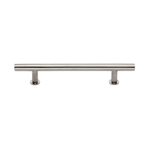 Heritage Brass Cabinet Pull T-Bar Design with 16mm Rose 160mm CTC Polished Nickel Finish - C0362 160-PNF - Choice Handles