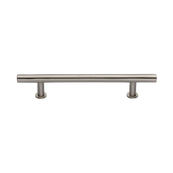 Heritage Brass Cabinet Pull T-Bar Design with 16mm Rose 160mm CTC Satin Nickel Finish - C0362 160-SN - Choice Handles