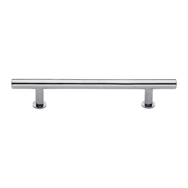 Heritage Brass Cabinet Pull T-Bar Design with 16mm Rose 203mm CTC Polished Chrome Finish - C0362 203-PC - Choice Handles