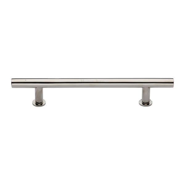 Heritage Brass Cabinet Pull T-Bar Design with 16mm Rose 203mm CTC Polished Nickel Finish - C0362 203-PNF - Choice Handles