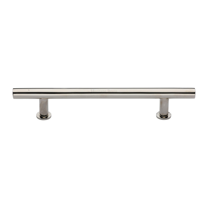 Heritage Brass Cabinet Pull T-Bar Design with 16mm Rose 203mm CTC Polished Nickel Finish - C0362 203-PNF - Choice Handles