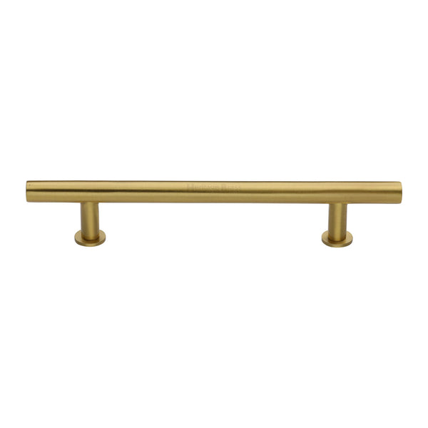 Heritage Brass Cabinet Pull T-Bar Design with 16mm Rose 203mm CTC Satin Brass Finish - C0362 203-SB - Choice Handles
