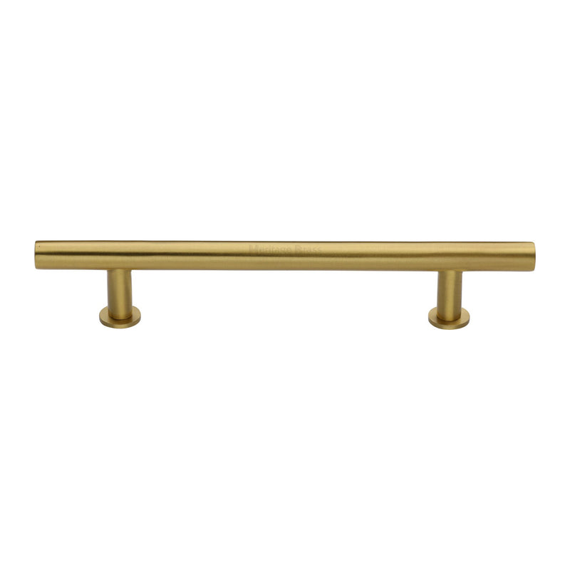 Heritage Brass Cabinet Pull T-Bar Design with 16mm Rose 203mm CTC Satin Brass Finish - C0362 203-SB - Choice Handles