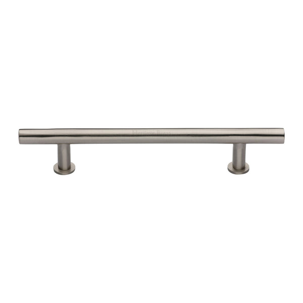 Heritage Brass Cabinet Pull T-Bar Design with 16mm Rose 203mm CTC Satin Nickel Finish - C0362 203-SN - Choice Handles