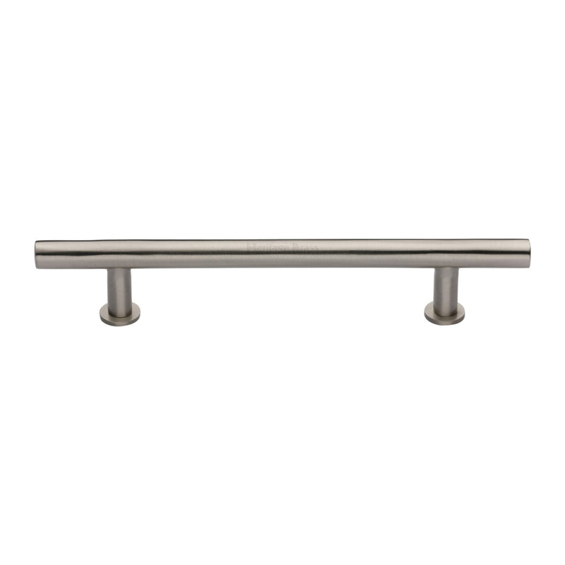 Heritage Brass Cabinet Pull T-Bar Design with 16mm Rose 203mm CTC Satin Nickel Finish - C0362 203-SN - Choice Handles