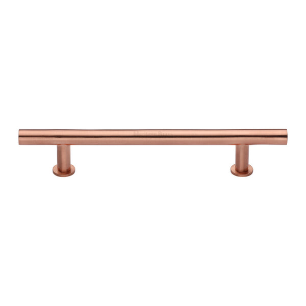 Heritage Brass Cabinet Pull T-Bar Design with 16mm Rose 203mm CTC Satin Rose Gold Finish - C0362 203-SRG - Choice Handles
