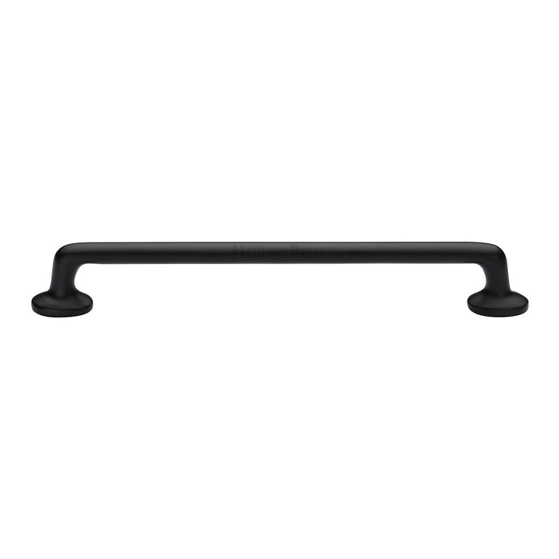 Heritage Brass Cabinet Pull Traditional Design 203mm CTC Matt Black Finish - C0376 203-BKMT - Choice Handles