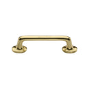Heritage Brass Cabinet Pull Traditional Design 96mm Polished Brass finish - C0376 96-PB - Choice Handles