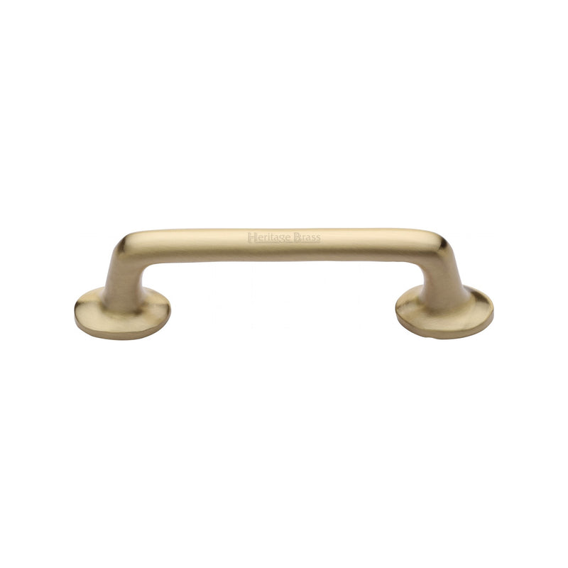 Heritage Brass Cabinet Pull Traditional Design 96mm CTC Satin Brass Finish - C0376 96-SB - Choice Handles
