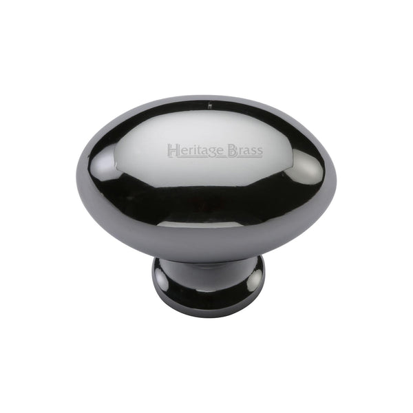 Heritage Brass Cabinet Knob Oval Design 32mm Polished Chrome finish - C114 32-PC - Choice Handles
