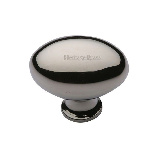 Heritage Brass Cabinet Knob Oval Design 32mm Polished Nickel - C114 32-PNF - Choice Handles