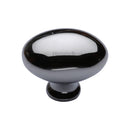 Heritage Brass Cabinet Knob Oval Design 38mm Polished Chrome finish - C114 38-PC - Choice Handles