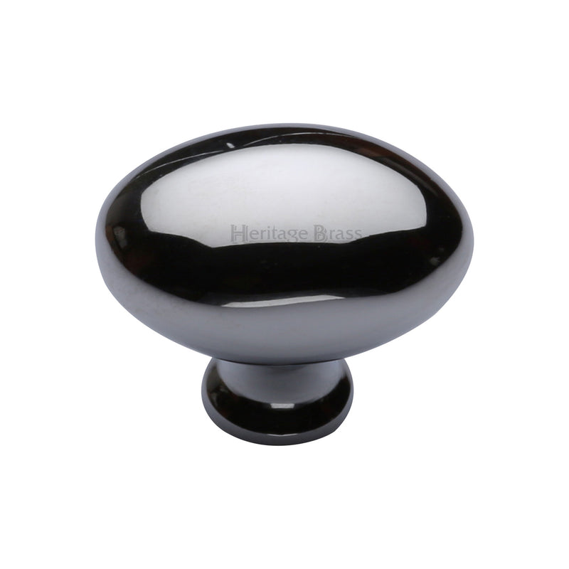 Heritage Brass Cabinet Knob Oval Design 38mm Polished Chrome finish - C114 38-PC - Choice Handles